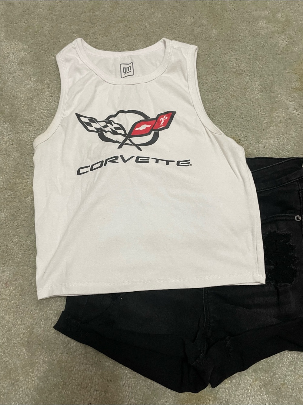 Corvette White Tank Top